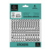 photo - Lettres adhésives - Stickers - Noires - 10mm hauteur - 2 planches - A-Z + caractères spéciaux