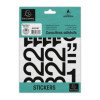 photo-Chiffres adhésifs - Stickers - Noires - 50mm hauteur - 4 planches - 0-9 + caractères spéciaux