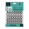 photo-Lettres adhésives - Stickers - Noires - 20mm hauteur - 4 planches - A-Z + caractères spéciaux