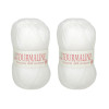 Lot de 2 pelotes Tourmaline blanc - 100% acrylique - 50g/200m - Distrifil | Artmania