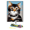 Kit canevas 18 x 14 cm Margot Canevas modèle chat
