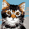 Kit canevas 18 x 14 cm Margot Canevas modèle chat