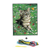 Kit canevas 18 x 14 cm Margot Canevas modèle chat dans le champ