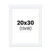 photo-Passe-partout - Blanc - 20x30cm - Photo 13x18cm - Pour cadre - Encadrement