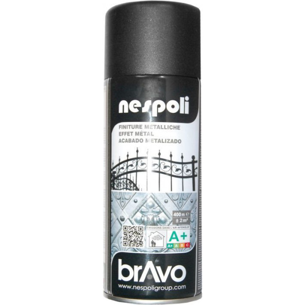 Bombe de peinture professionnelle Nespoli - noir métallisé