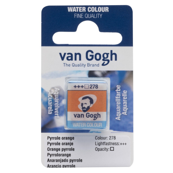photo-Peinture aquarelle - Orange pyrrole - 278 - Fine - Godet - Van Gogh