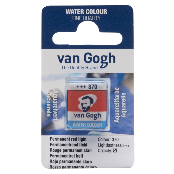 photo-Peinture aquarelle - Rouge permanent clair - 370 - Fine - Godet - Van Gogh