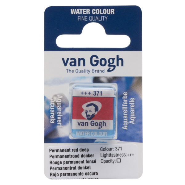 photo-Peinture aquarelle - Rouge permanent foncé - 371 - Fine - Godet - Van Gogh