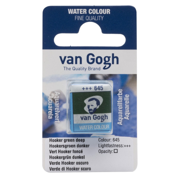 photo-Peinture aquarelle - Vert de Hooker foncé - 645 - Fine - Godet - Van Gogh