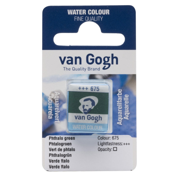 photo-Peinture aquarelle - Vert de phtalo - 675 - Fine - Godet - Van Gogh