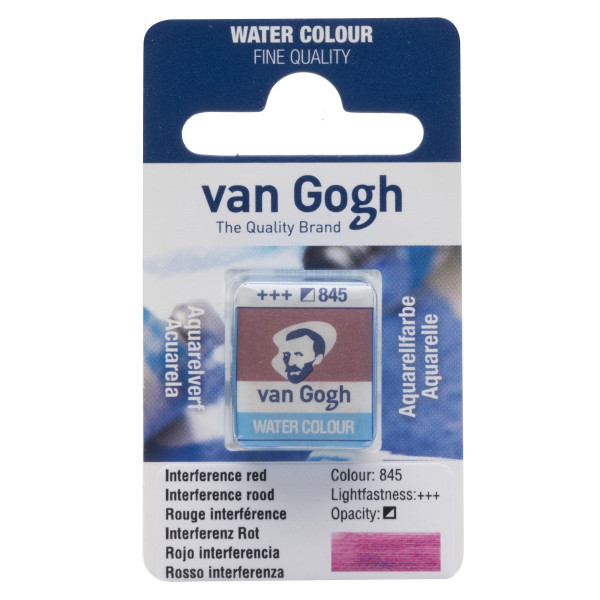 photo-Peinture aquarelle - Rouge interférence - 845 - Fine - Godet - Van Gogh