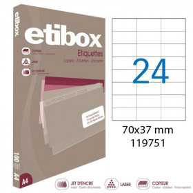 Lot de 5 boîtes 2400 étiquettes n°24 Etibox Apli 199751