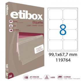Lot de 5 boîtes 800 étiquettes n°8 Etibox Apli 119764