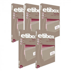 Lot de 5 boîtes 4400 étiquettes n°44 Etibox Apli 119771