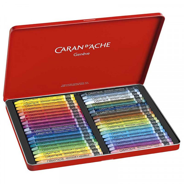 Boite de 40 pastels à la cire aquarellables - Caran d'Ache