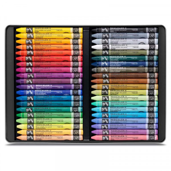 Boite de 40 pastels à la cire aquarellables - Caran d'Ache