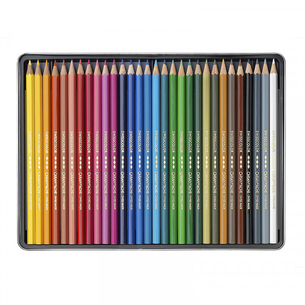 Boite de 30 crayons de couleur permanents - Caran d'Ache