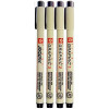 Lot de 4 feutres Sakura Pigma Micron Brush Graphic 01 02 03 coloris noir