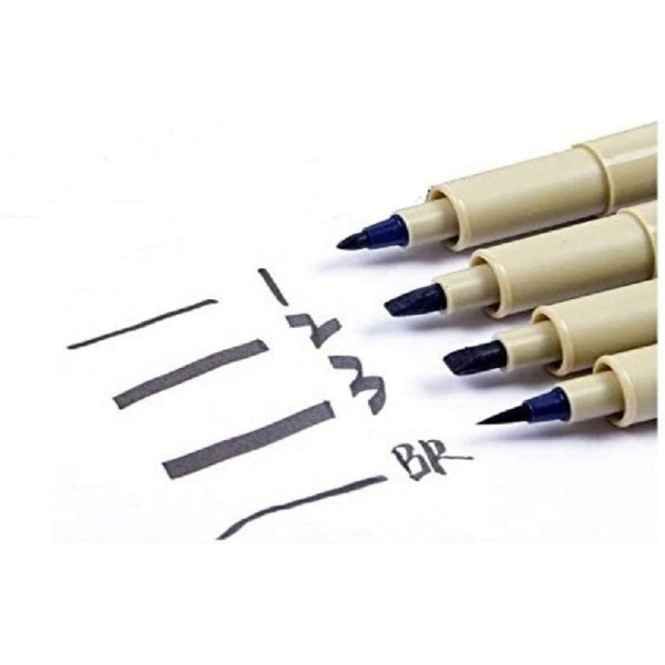 Lot de 4 feutres Sakura Pigma Micron Brush Graphic 01 02 03 coloris noir