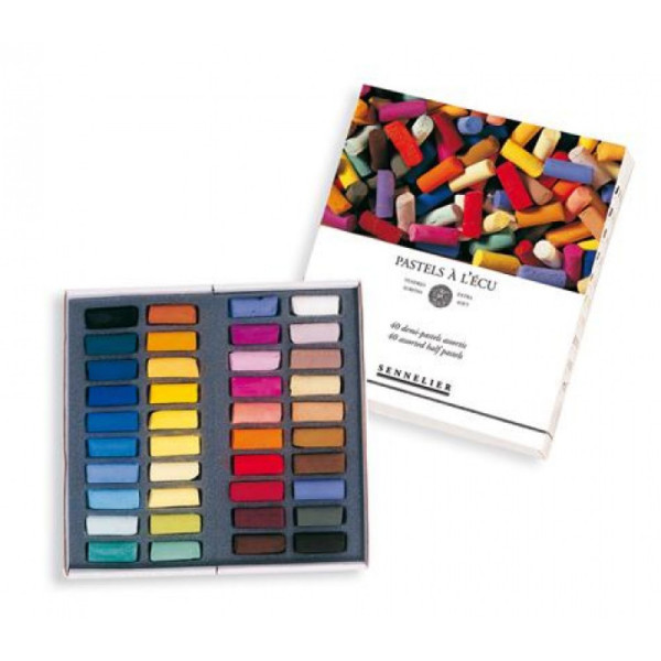 Boîte De 40 Demi-Pastels A L'Écu - Assortiment - Sennelier