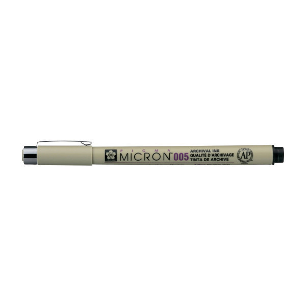 Lot de 10 feutres Pigma Micron et Graphic noir pointes de 0,05 à 3mm