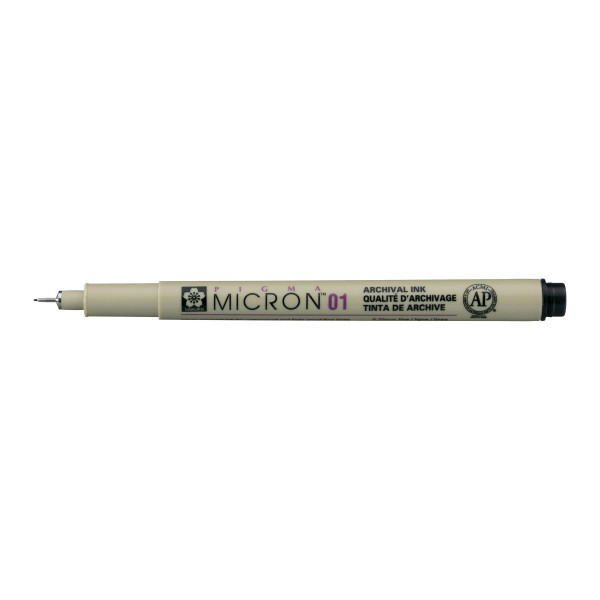 Lot de 10 feutres Pigma Micron et Graphic noir pointes de 0,05 à 3mm