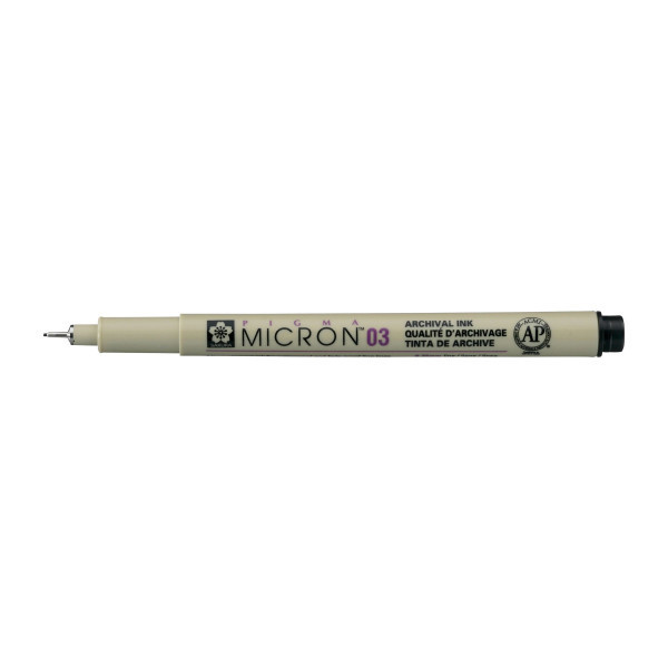 Lot de 10 feutres Pigma Micron et Graphic noir pointes de 0,05 à 3mm