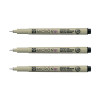Lot de 3 feutres Pigma Micron 01 Sakura pointe extra fine 0.25mm noir