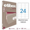 Lot de 10 boites de 2400 Étiquettes n°24 Etibox Apli 100323