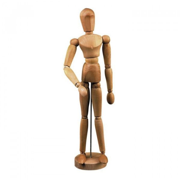 Mannequin articulé en bois modèle femme 30 cm Lefranc Bourgeois