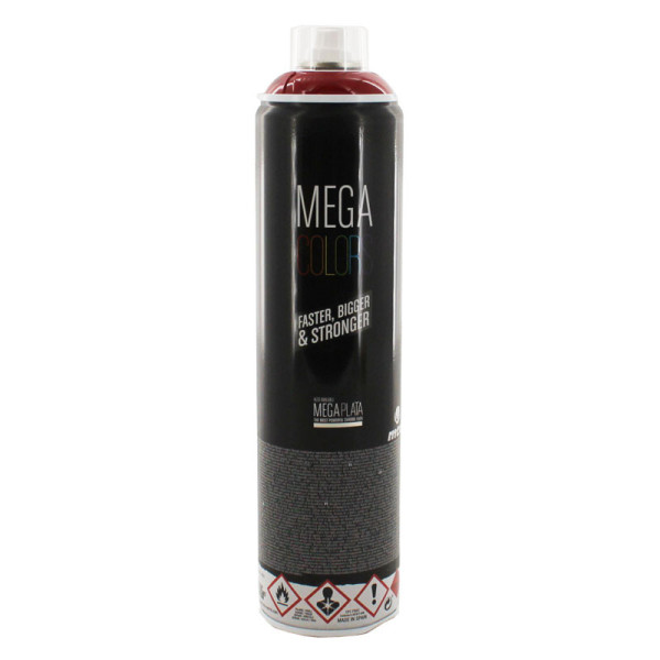 Bombe de peinture mega 600ml - rouge bordeaux - MTN