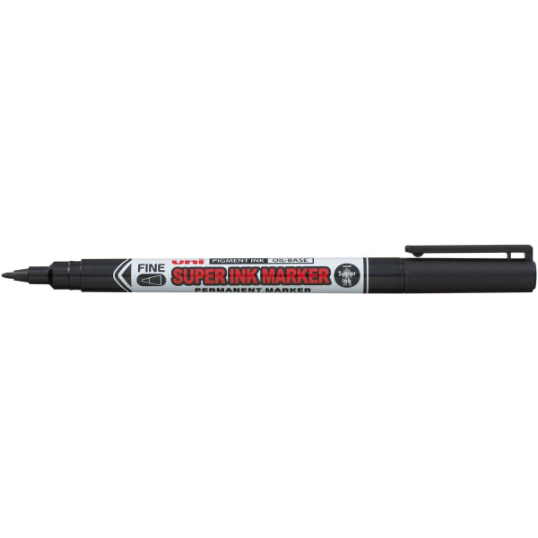 Feutre marqueur permanent Super Ink Marker Uni Ball noir pointe fine