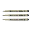 3 feutres Pigma Micron 03 Sakura pointe extra fine 0.35mm noir