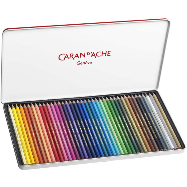 Boîte de 40 crayons de couleur aquarellables Caran d'Ache