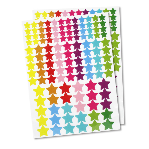 Gommettes étoiles de couleurs vives pour enfant 246 pièces