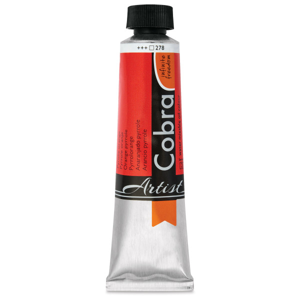 photo-Peinture à l'huile - Cobra - Artist - Orange pyrrole - 278 - Tube de 40ml