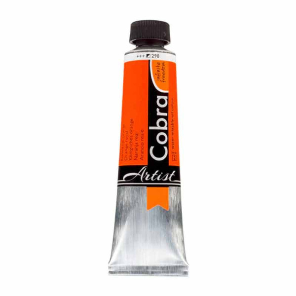 photo-Peinture à l'huile - Cobra - Artist - Orange royal - 298 - Tube de 40ml