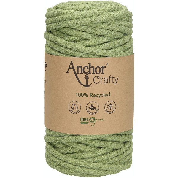 Pelote de fil pour macramé Anchor Crafty coton polyester amande