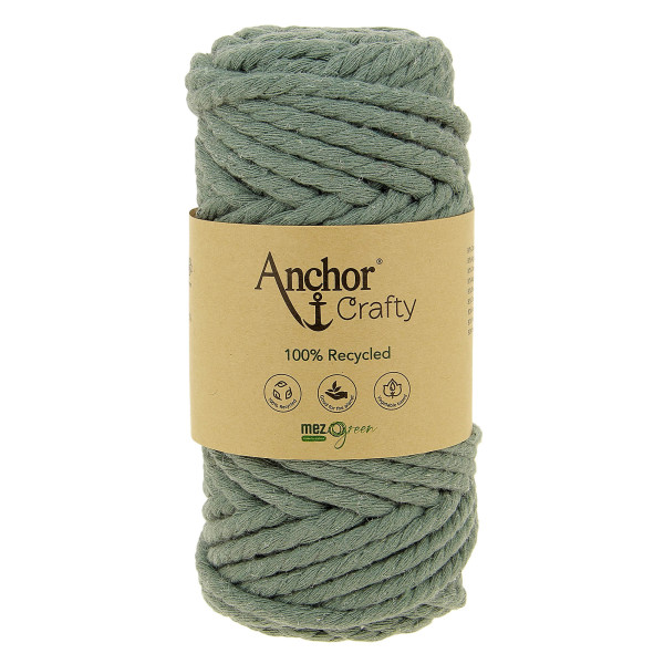 Pelote de fil pour macramé Anchor Crafty coton polyester bleu turquoise