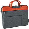 Pochette ordinateur pc portable 15,6 pouces gris avec poignées Cristo