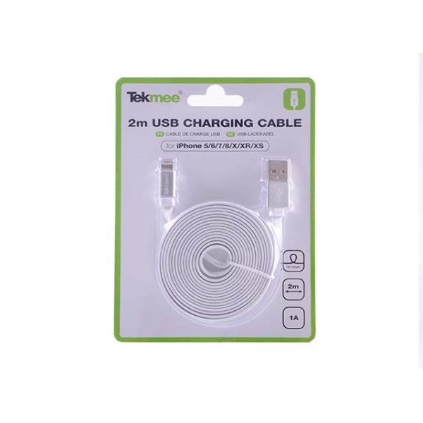 Câble pour Iphone 2 mètres blanc Tekmee