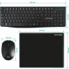 Pack clavier souris tapis sans fil pour ordinateur pc Advance Elite Wireless Combo