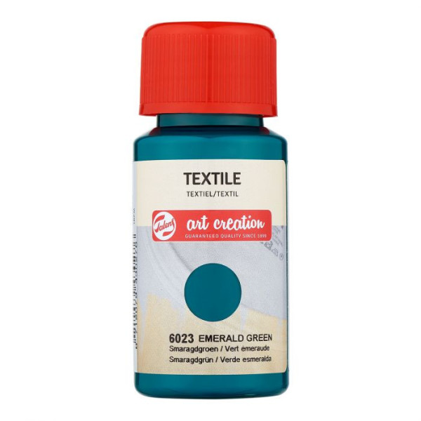 Peinture pour textile - vert émeraude - Talens Art Creation - 50ml | Artmania