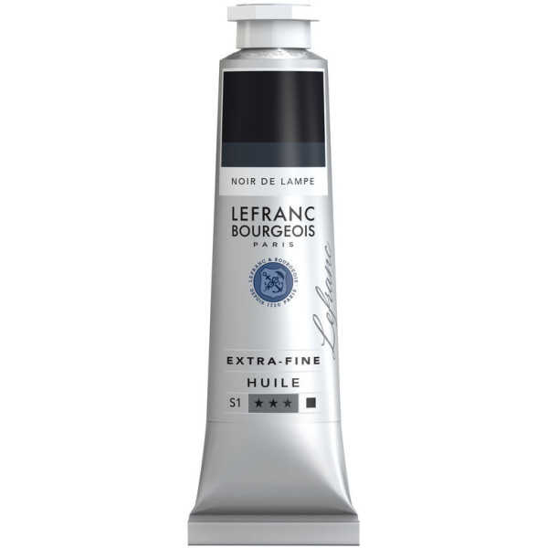 photo-Peinture à l'huile - Extra-fine - Noir de lampe - 266 - Lefranc Bourgeois - 40ml