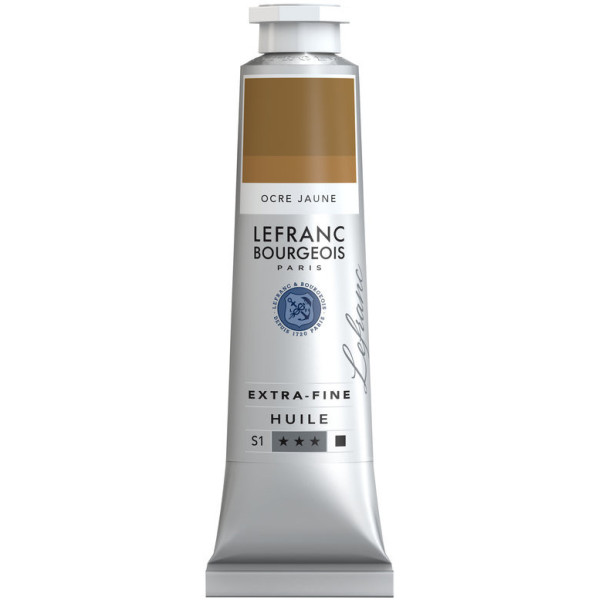 photo-Peinture à l'huile - Extra-fine - Ocre jaune - 302 - Lefranc Bourgeois - 40ml
