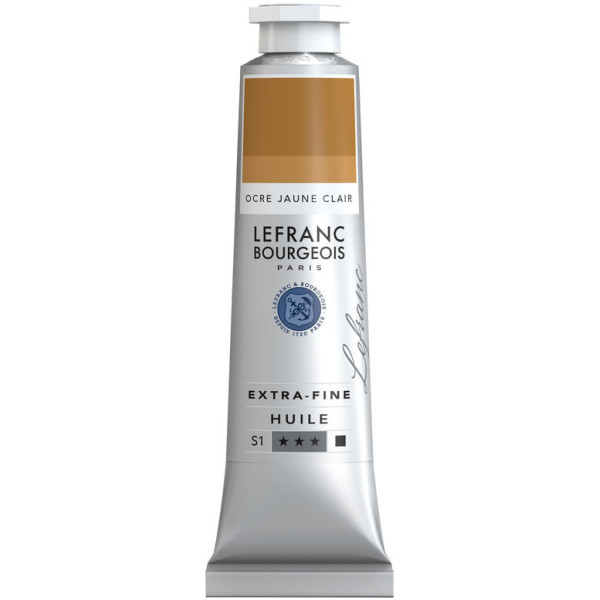 photo-Peinture à l'huile - Extra-fine - Ocre jaune clair - 303 - Lefranc Bourgeois - 40ml