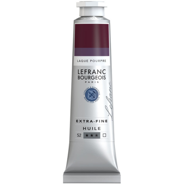 photo-Peinture à l'huile - Extra-fine - Laque pourpre - 349 - Lefranc Bourgeois - 40ml