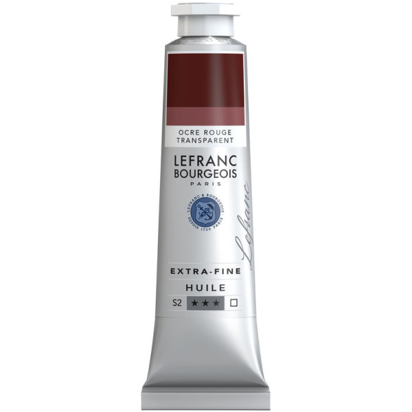 photo-Peinture à l'huile - Extra-fine - Ocre rouge transparent - 769 - Lefranc Bourgeois - 40ml