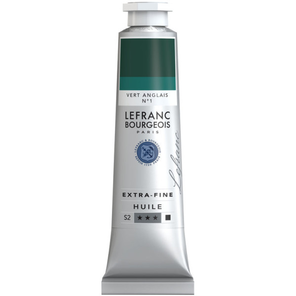 photo-Peinture à l'huile - Extra-fine - Vert anglais n°1 - 505 - Lefranc Bourgeois - 40ml