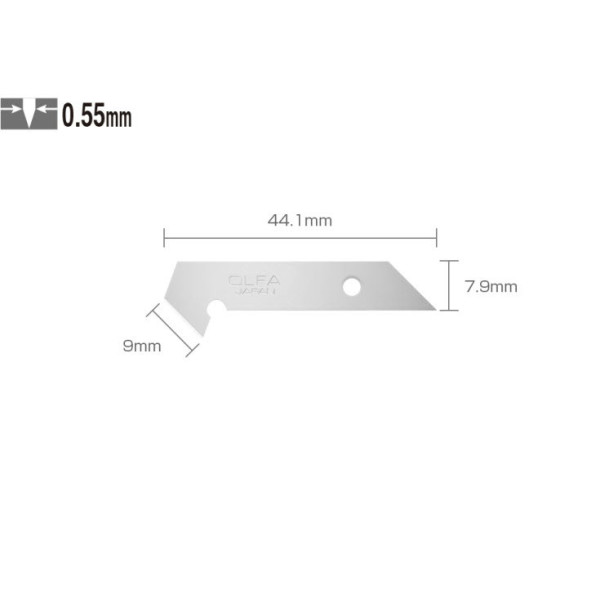 Etui de 5 lames crochet pour cutter Olfa P450